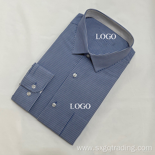 OEM men's cotton shirt with striped design